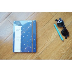 Planificador mensual y cuaderno triángulos azul